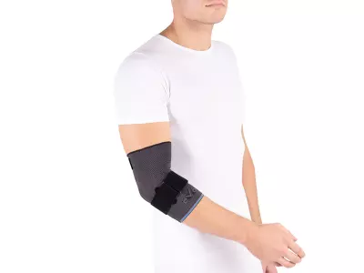 Бандаж компрессионный на локтевой сустав со съемной стяжкой Т-8281С Evolution Silver