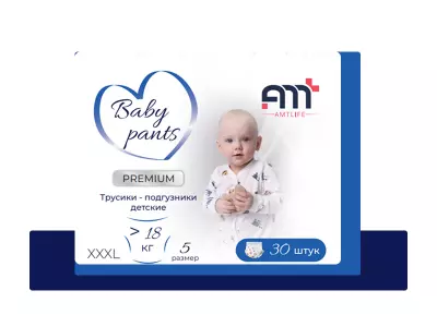 Подгузники трусики AMTLIFE premium 6, размер XXXL, более 18 кг, 30 шт