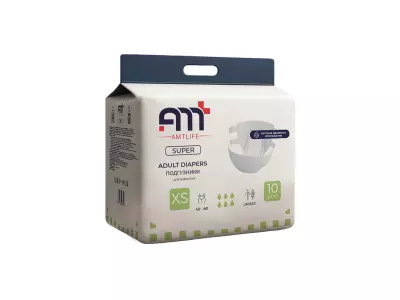 Подгузники для взрослых AMTlife Super, размер XS (40-60)