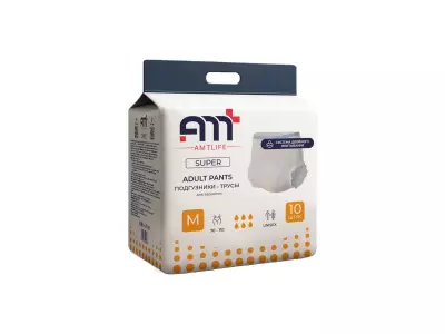 Трусики-подгузники для взрослых AMTlife Super, размер M (70-110)