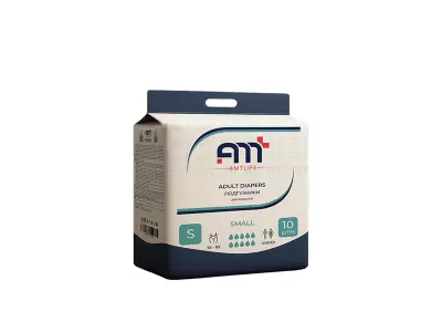 Подгузники на липучках для взрослых AMTlife Premium, размер S (55-85)